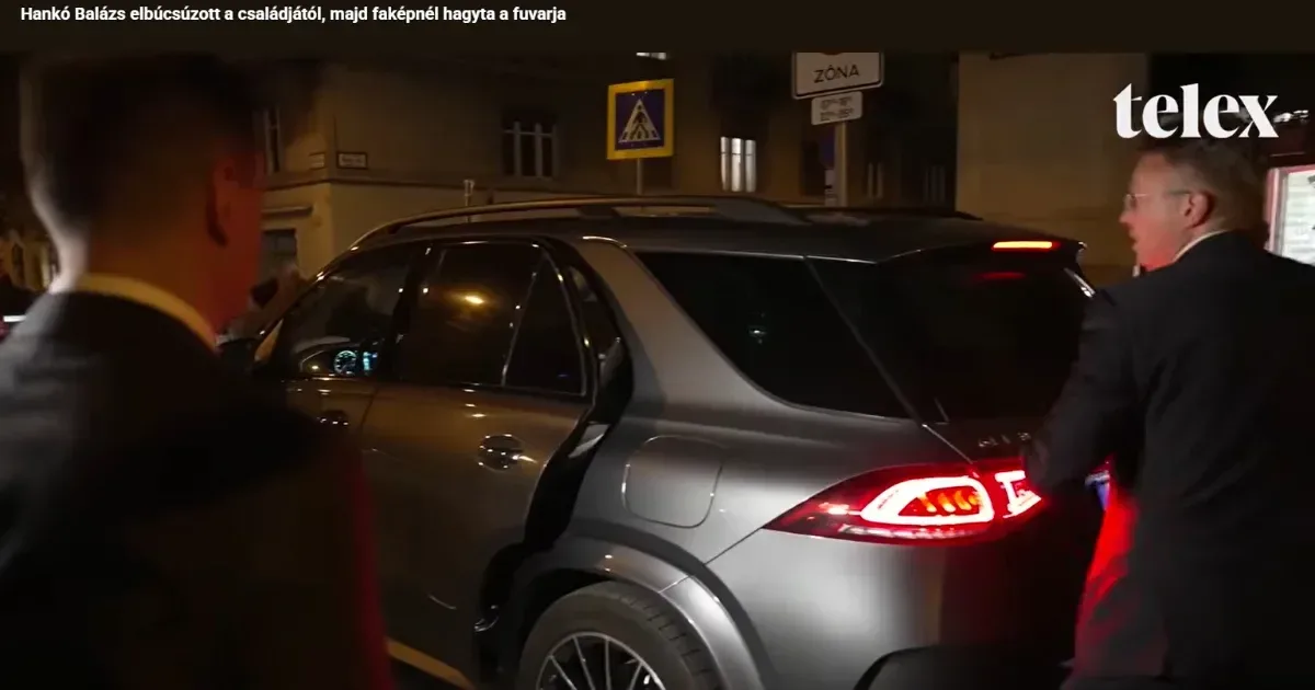 Hankó Balázs elbúcsúzott a családjától, de a fuvarja faképnél hagyta