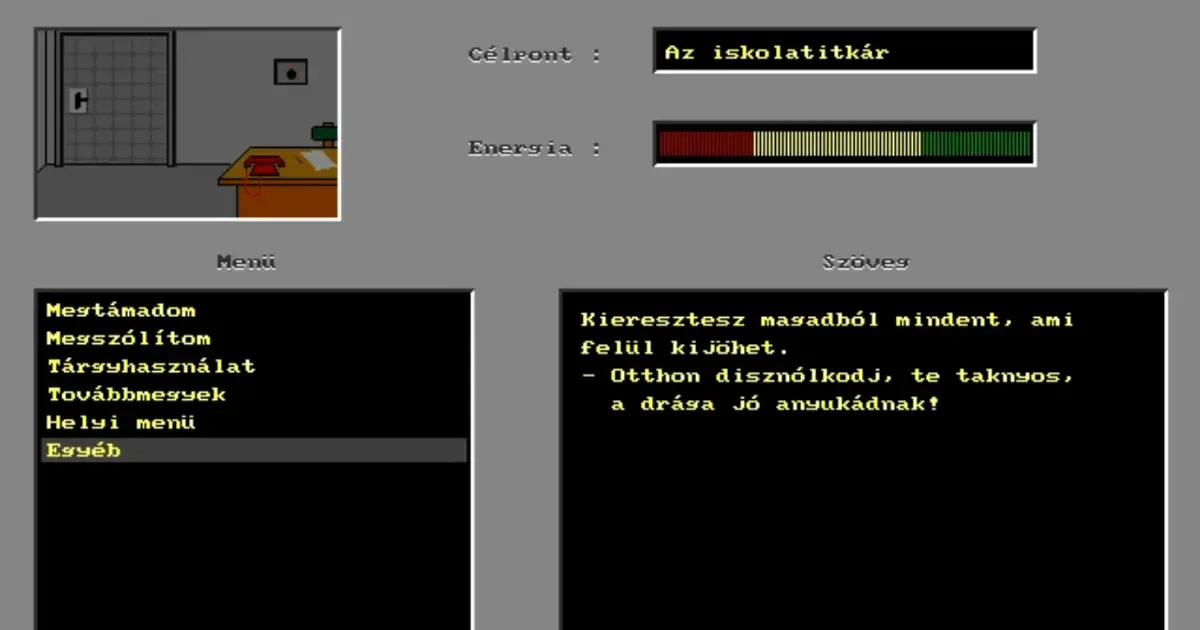 Újra játszhatóvá tették a DOS-os Revenge on School játékot MI-vel átdolgozva
