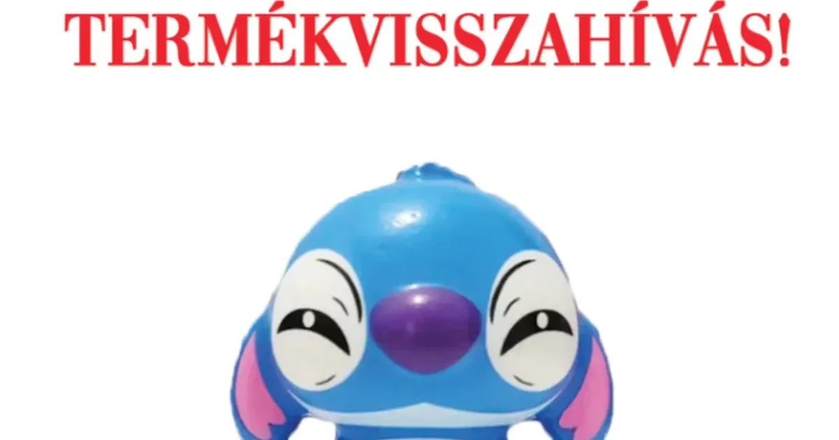 Fulladásveszély miatt visszahívják a Temu műanyag Stitch-figuráját