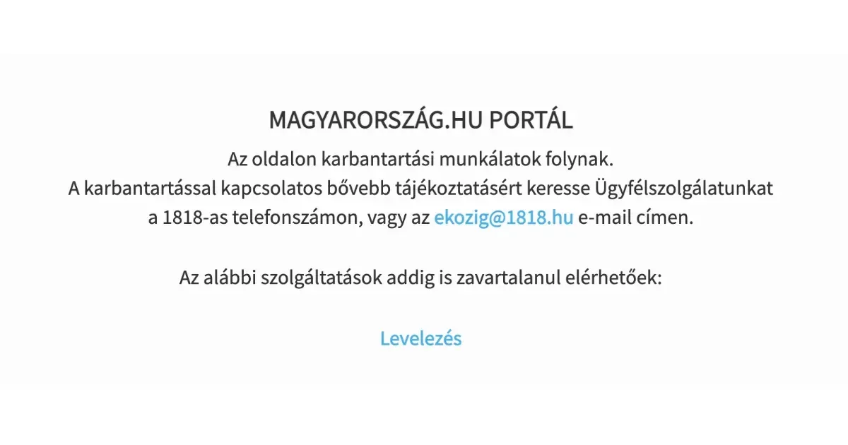 Két napra leállt a magyarorszag.hu biztonsági kockázatok miatt