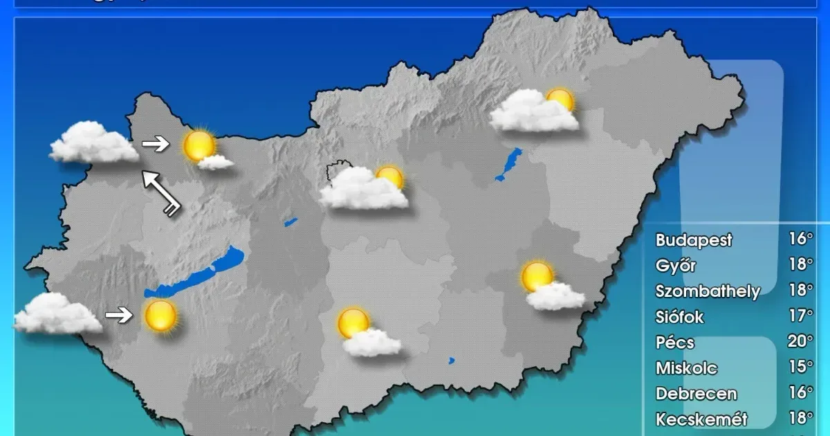 Melegedés jön, szerdán 25 fokig is melegedhet a levegő